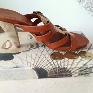 Roma Amber  Italian Leather Sandals,  38